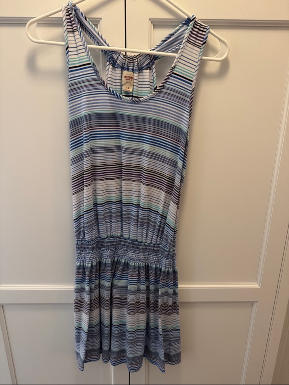 Mossimo Supply Co. Striped Racerback Summer Dress in Blue and White